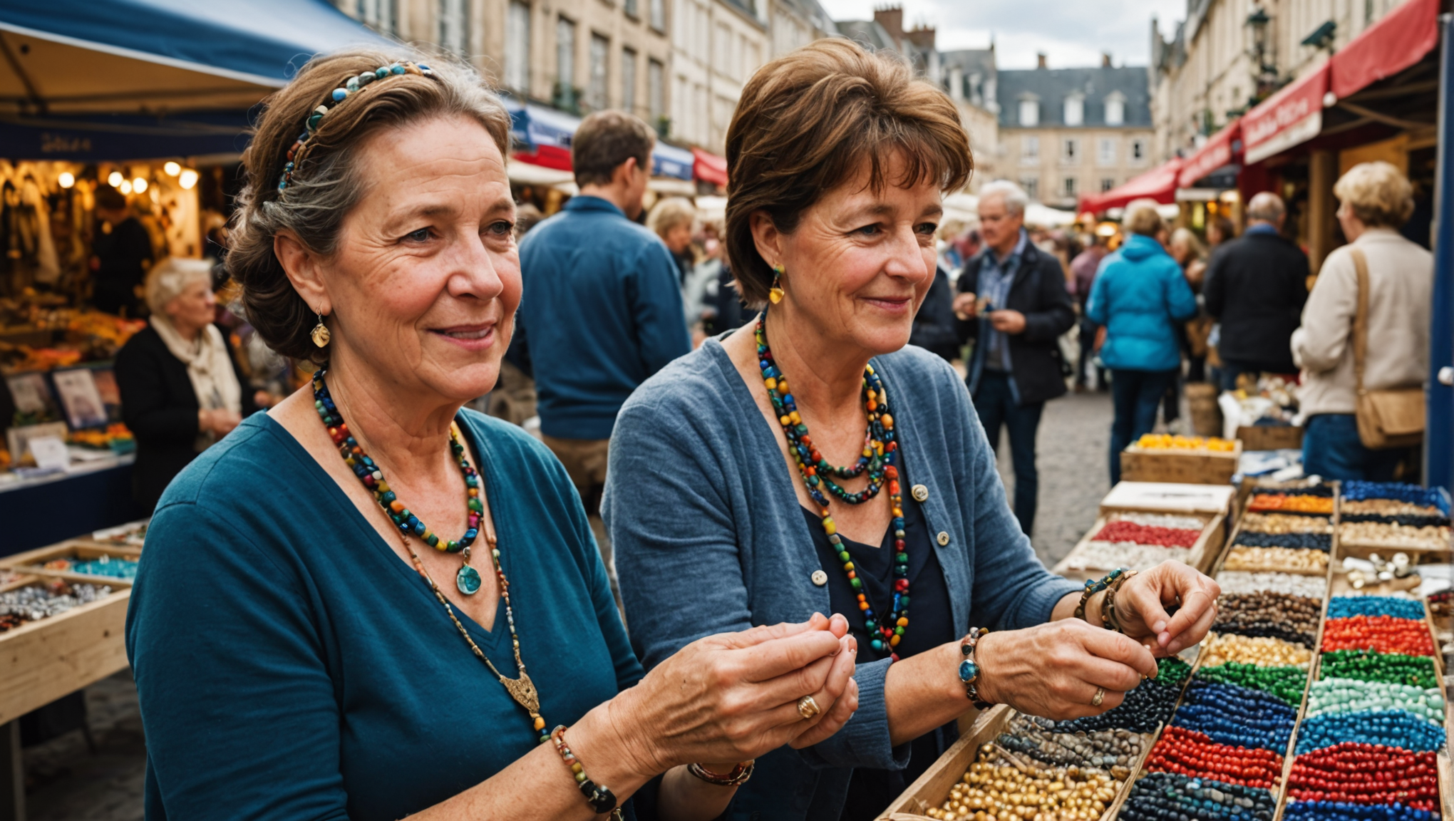 découvrez l'incroyable talent de laurence, 93 ans, qui dévoile ses créations de bijoux fait main lors de la célèbre braderie de lille. un témoignage d'artisanat authentique et de passion, à ne pas manquer !