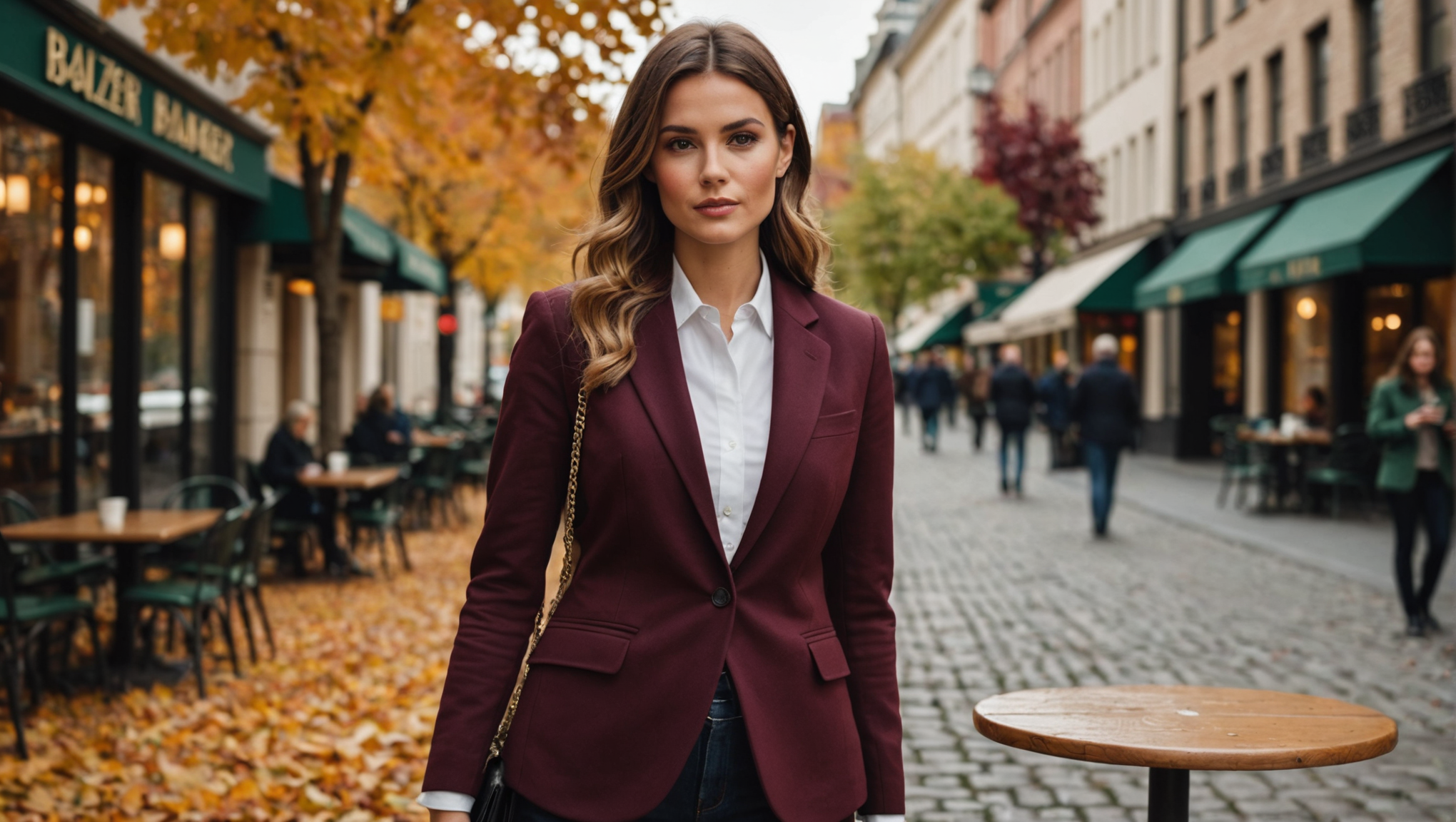 découvrez le blazer incontournable de cette saison automne-hiver ! élégant et polyvalent, il se marie parfaitement avec toutes vos tenues tout en vous gardant au chaud. adoptez-le pour un look tendance et sophistiqué.