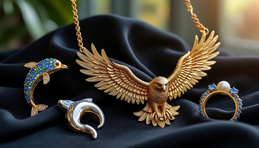 découvrez notre collection unique de 8 bijoux inspirants, célébrant la beauté et la majesté du règne animal. chaque pièce raconte une histoire fascinante et rend hommage à la faune, alliant élégance et respect de la nature. soyez témoin d'une fusion parfaite entre art et nature.