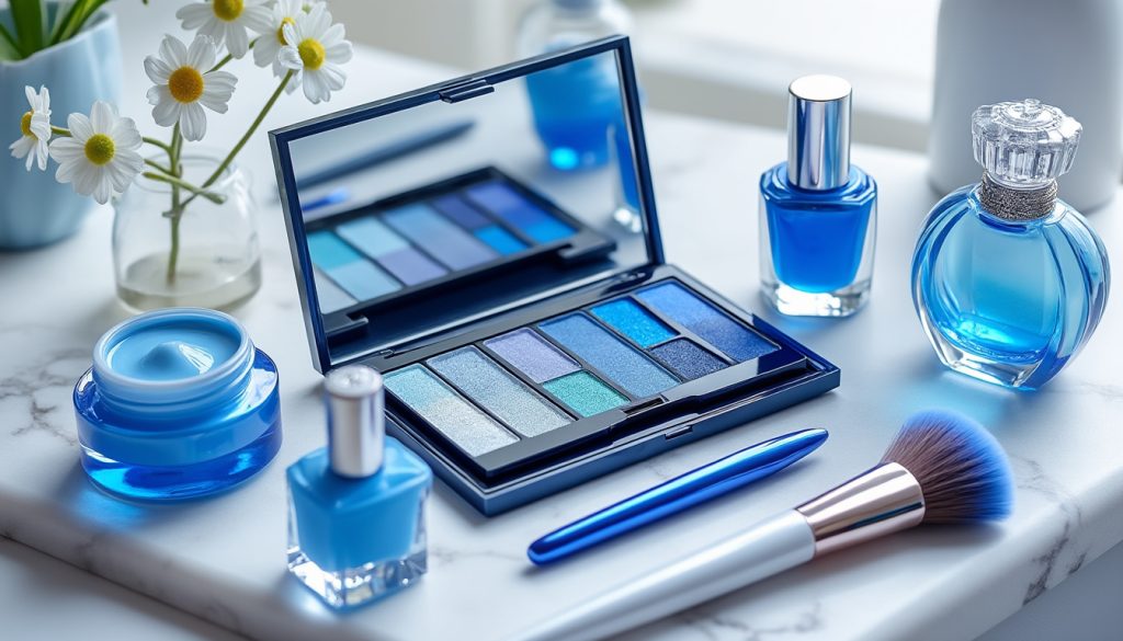 plongez dans l'univers des soins et cosmétiques avec notre sélection de six incontournables de beauté qui célèbrent la couleur bleue. des produits innovants et tendance pour sublimer votre routine beauté et illuminer votre teint. découvrez comment le bleu peut transformer votre style tout en ajoutant une touche de fraîcheur et de créativité à votre look !