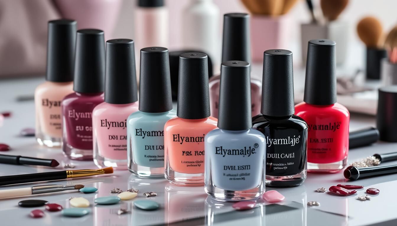 Découvrez la gamme de Vernis UV et Gels de Construction Elya Maje. Profitez d'une qualité professionnelle pour des ongles sublimés, durables et éclatants. Parfaits pour les passionnées de manucure, nos produits offrent un large choix de teintes et une application optimale. Transformez vos ongles en œuvre d'art avec Elya Maje !
